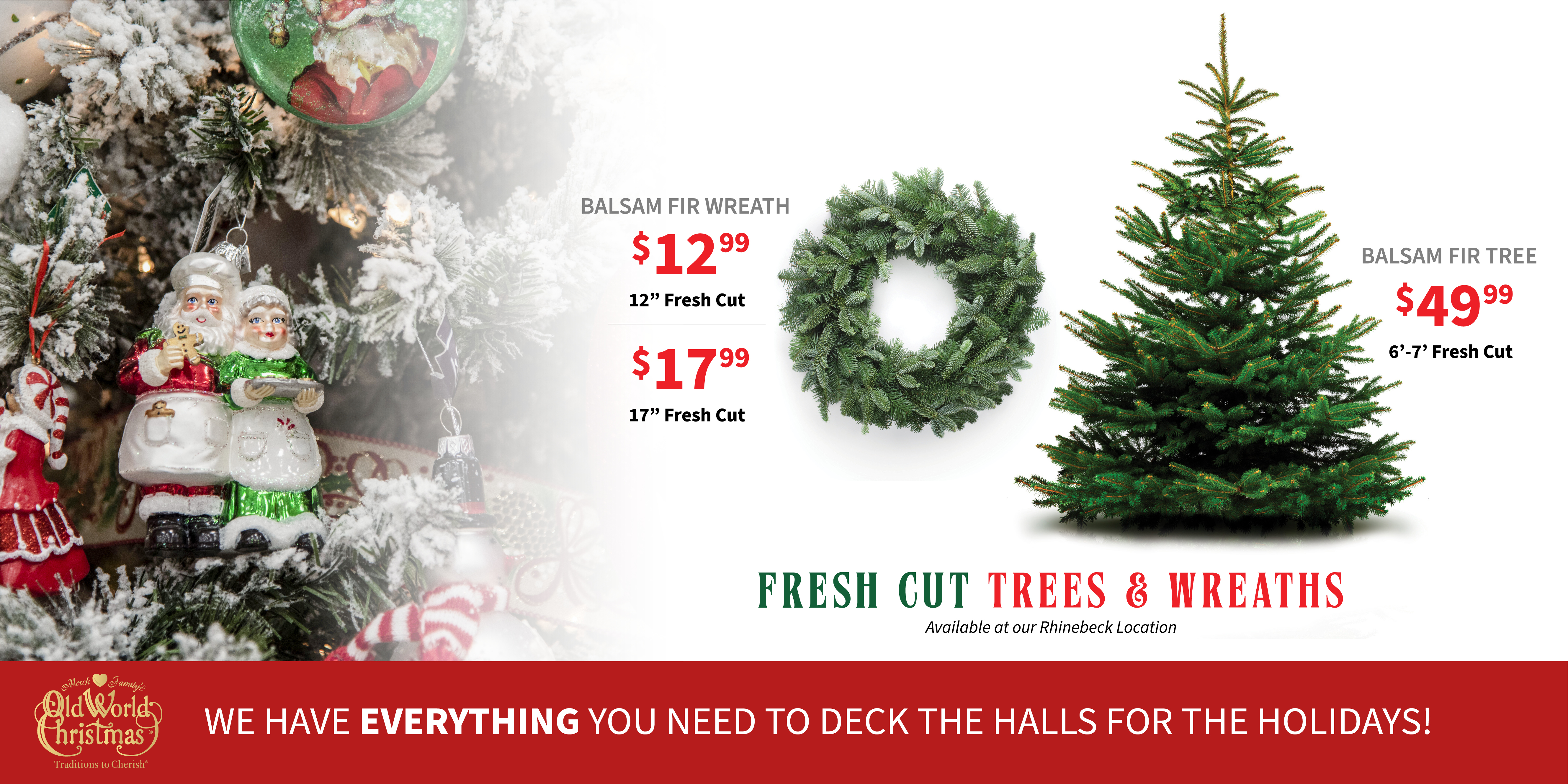 Dec 2023 - Fresh cut Trees & Wreaths / OWC